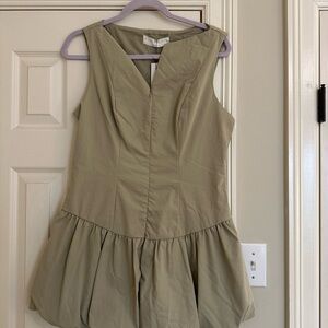 Sleeveless Olive Green Dress